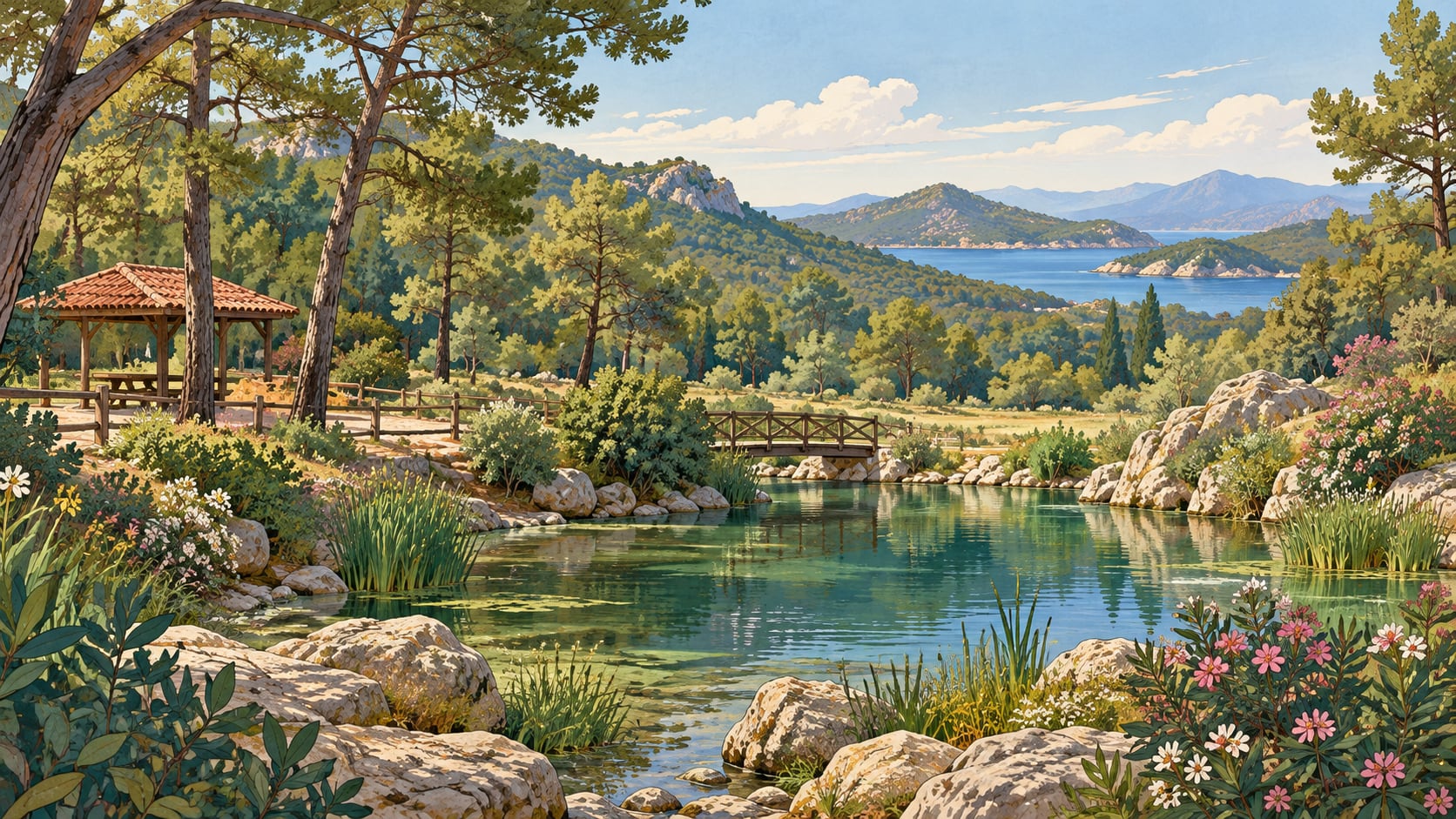Gürleyen Canyon Nature Park çizimi, Konya