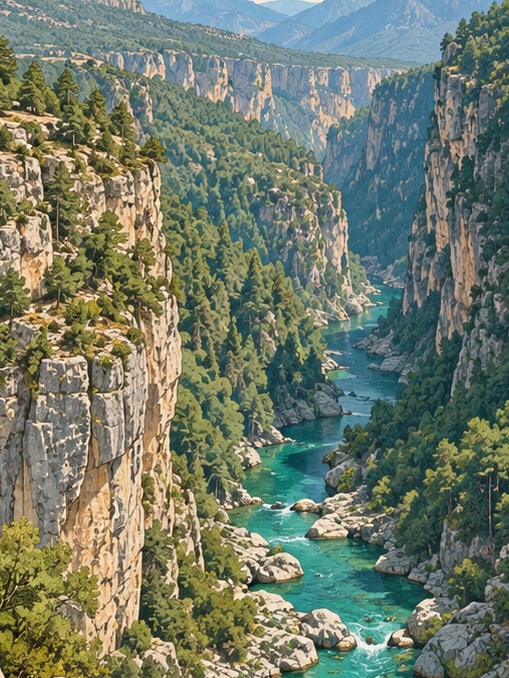 Ilustración: Parque Natural del Cañón de Güver, Antalya