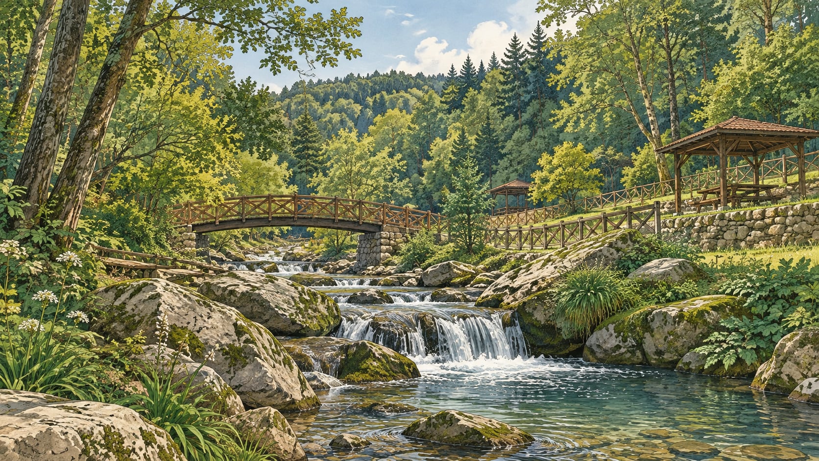Hacet Stream Nature Park çizimi, İstanbul