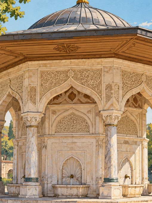 Ilustración: Fuente de Hacı Adil Bey, Edirne
