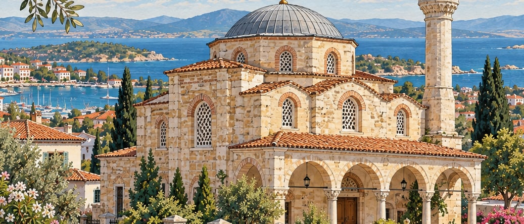 Hacı Bayram Mosque (Ayvalık) çizimi, Balıkesir