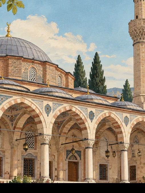 Ilustración: Mezquita de Hacı Bayram Veli, Ankara