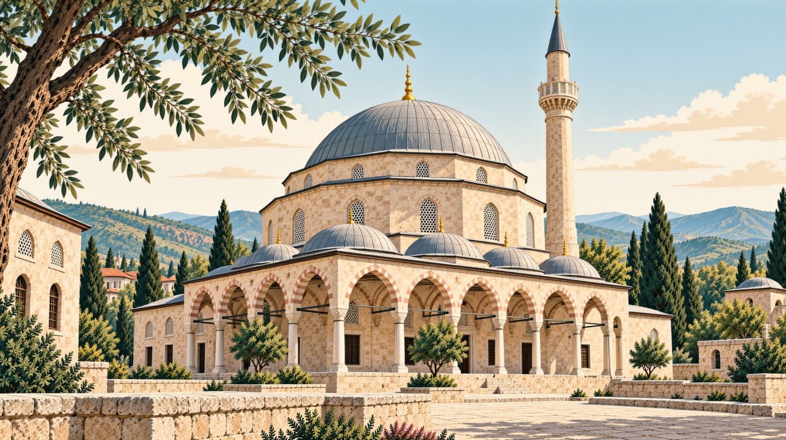Hacı Veli Mosque çizimi, Gaziantep