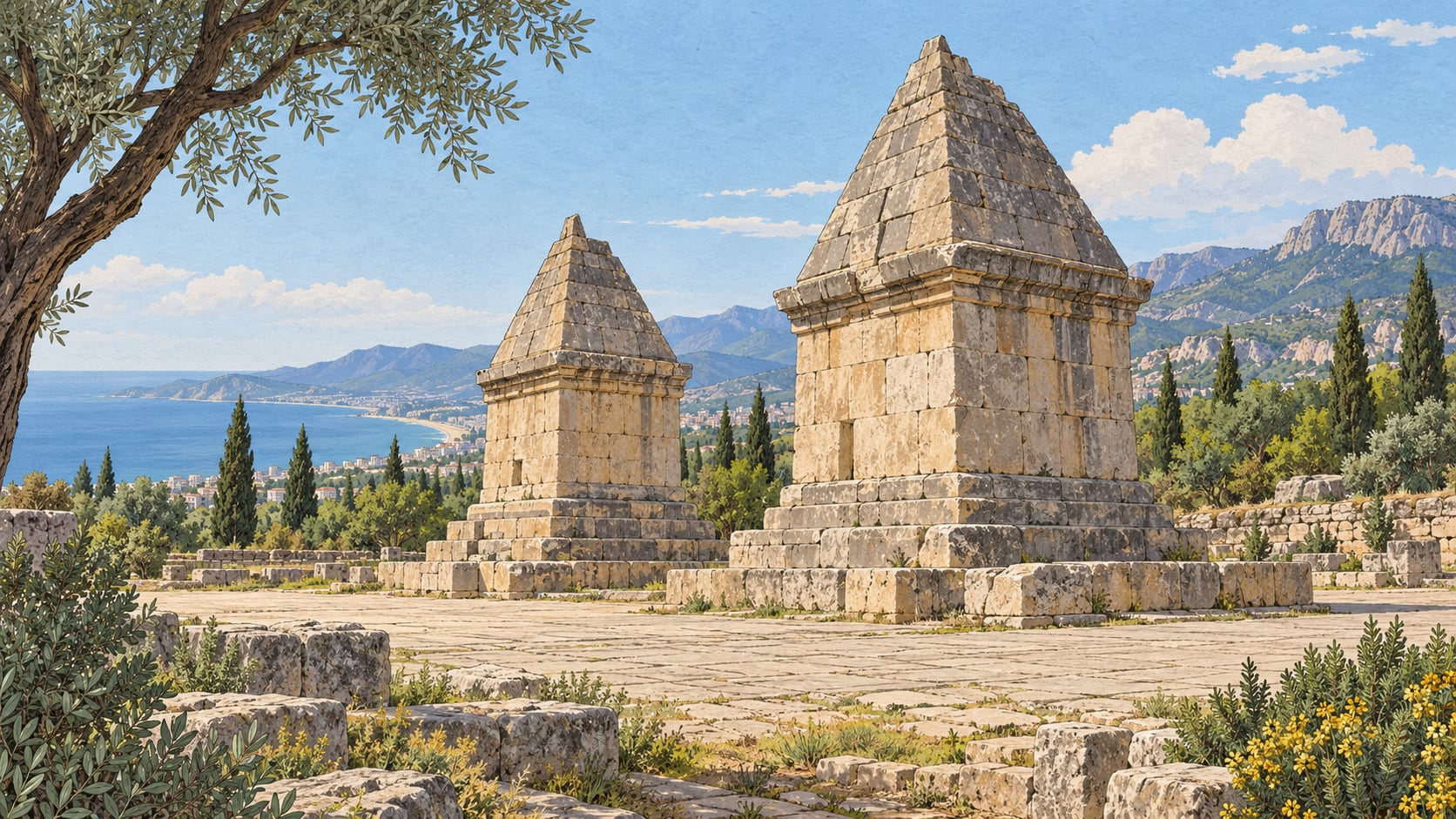 Hacıbektaş Archaeology and Ethnography Museum çizimi, Nevşehir