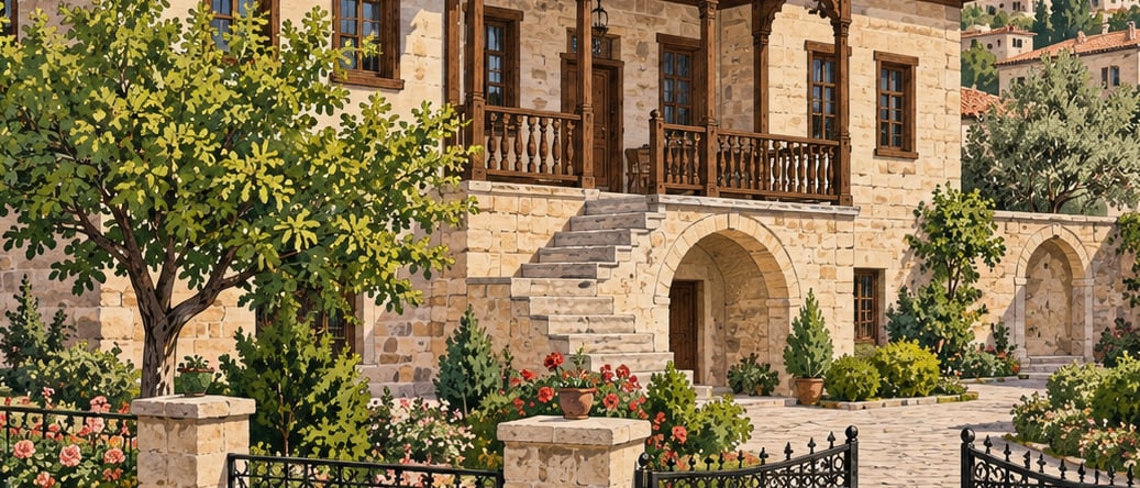 Hacıbektaş Atatürk House Museum çizimi, Nevşehir