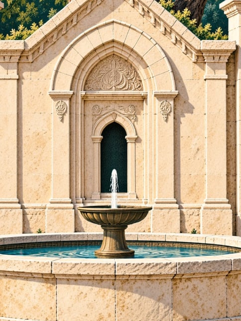 Ilustración: Fuente de Hacılar Ezanı, Edirne