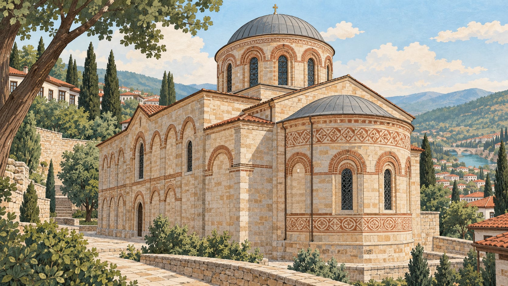 Hagios Georgios Rum-ortodoks Church çizimi, Bilecik