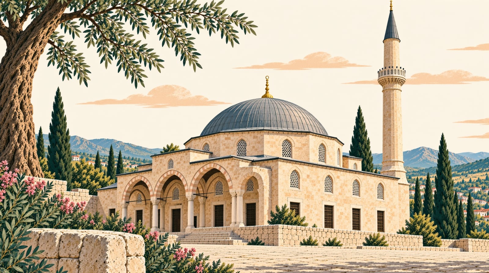 Haho Church / Stone Mosque çizimi, Erzurum