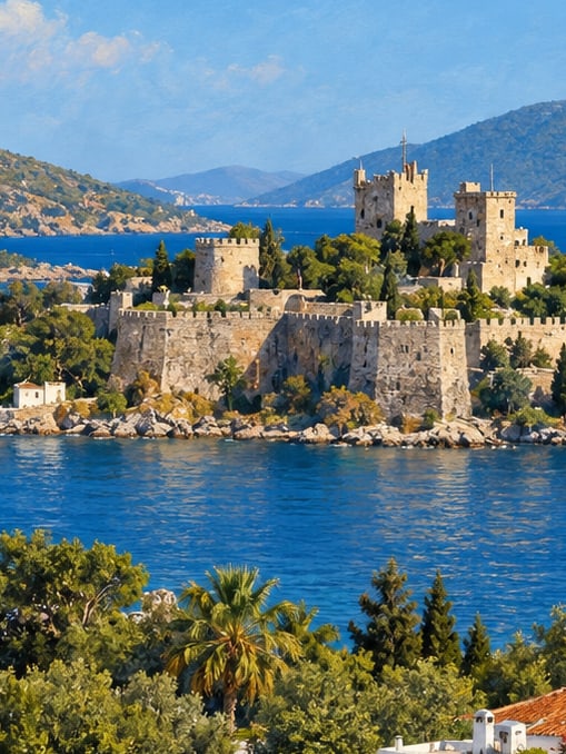 Halikarnassos çizimi, Muğla