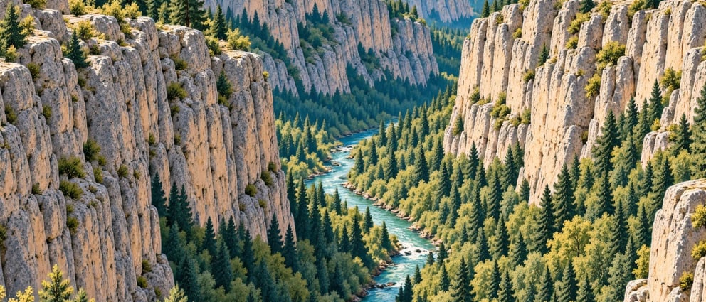 Harmankaya Canyon Nature Park çizimi, Bilecik