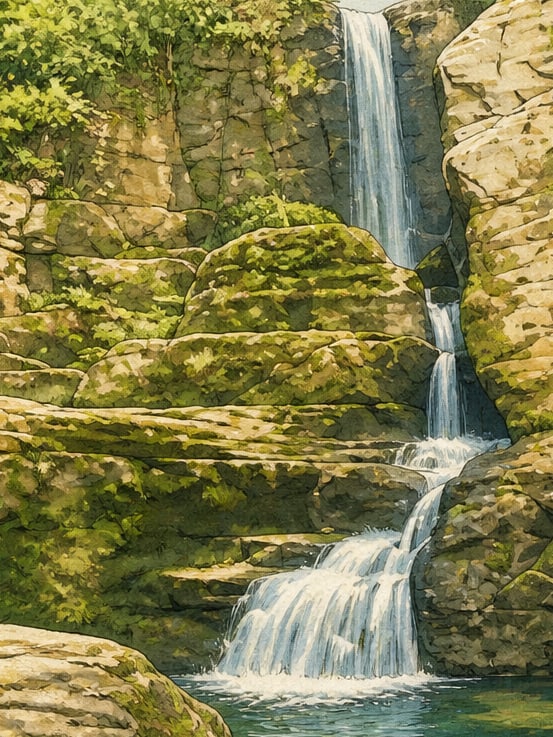 Ilustración: Parque Natural de las Cascadas de Harmankaya, Zonguldak