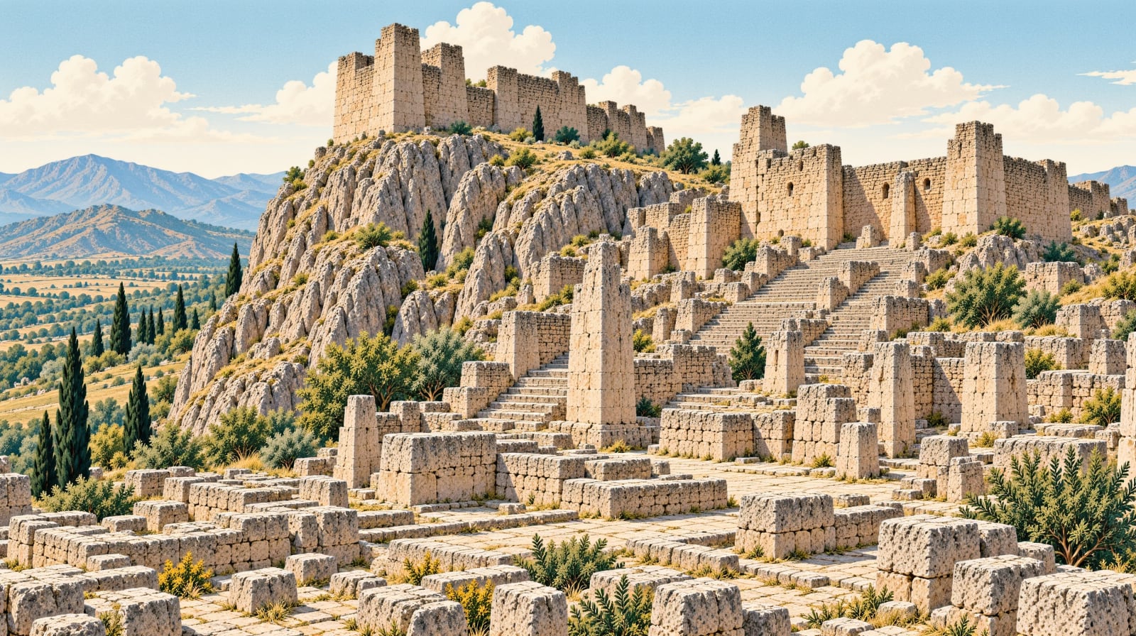 Harun Reşit Castle çizimi, Osmaniye
