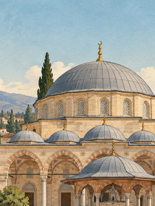 Ilustración: Mezquita de Hasan Çelebi, Aydın