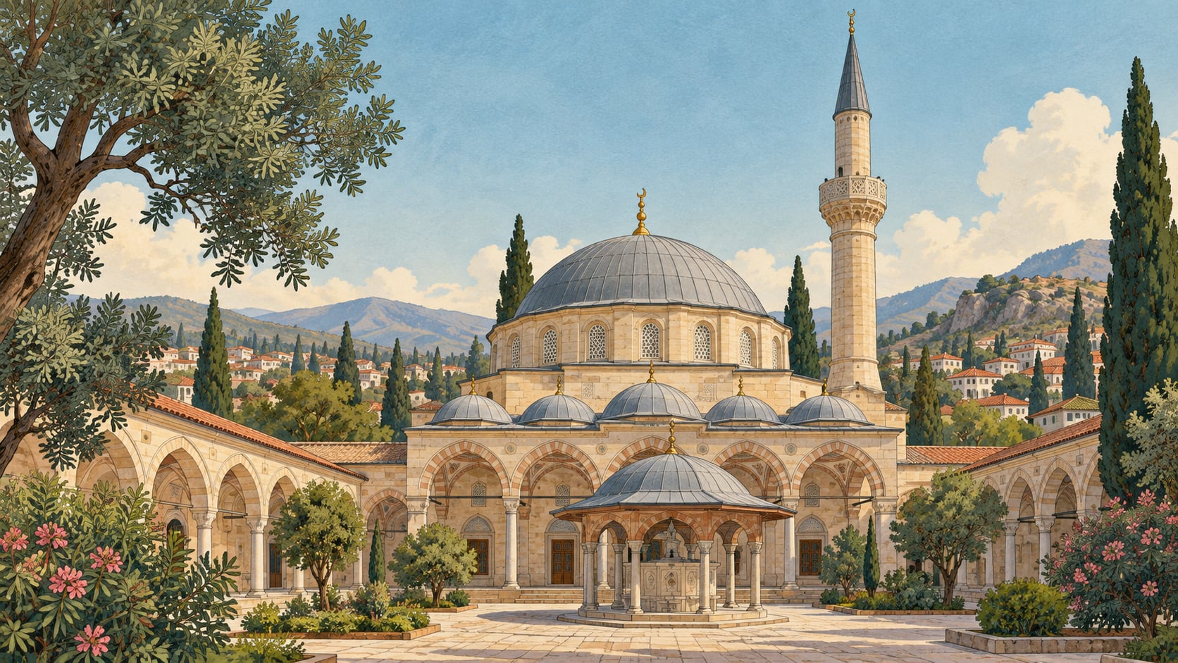 Hasan Çelebi Mosque çizimi, Aydın