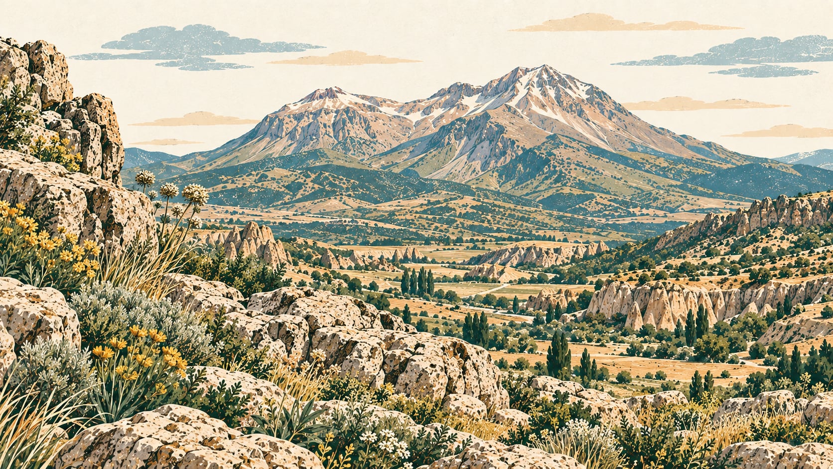 Hasan Mountain çizimi, Aksaray
