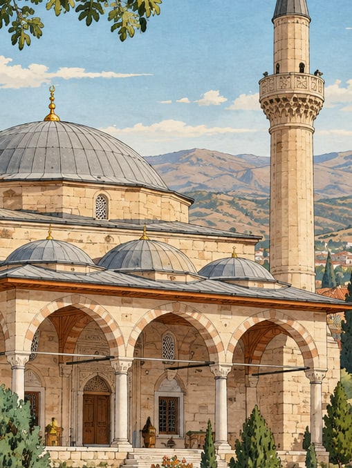 Ilustración: Mezquita y Mausoleo de Hasandede, Kırıkkale