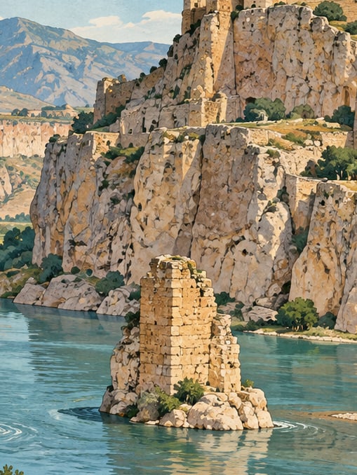Ilustración: Castillo de Hasankeyf, Batman