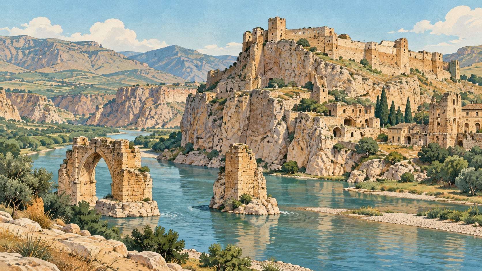 Hasankeyf Castle çizimi, Batman