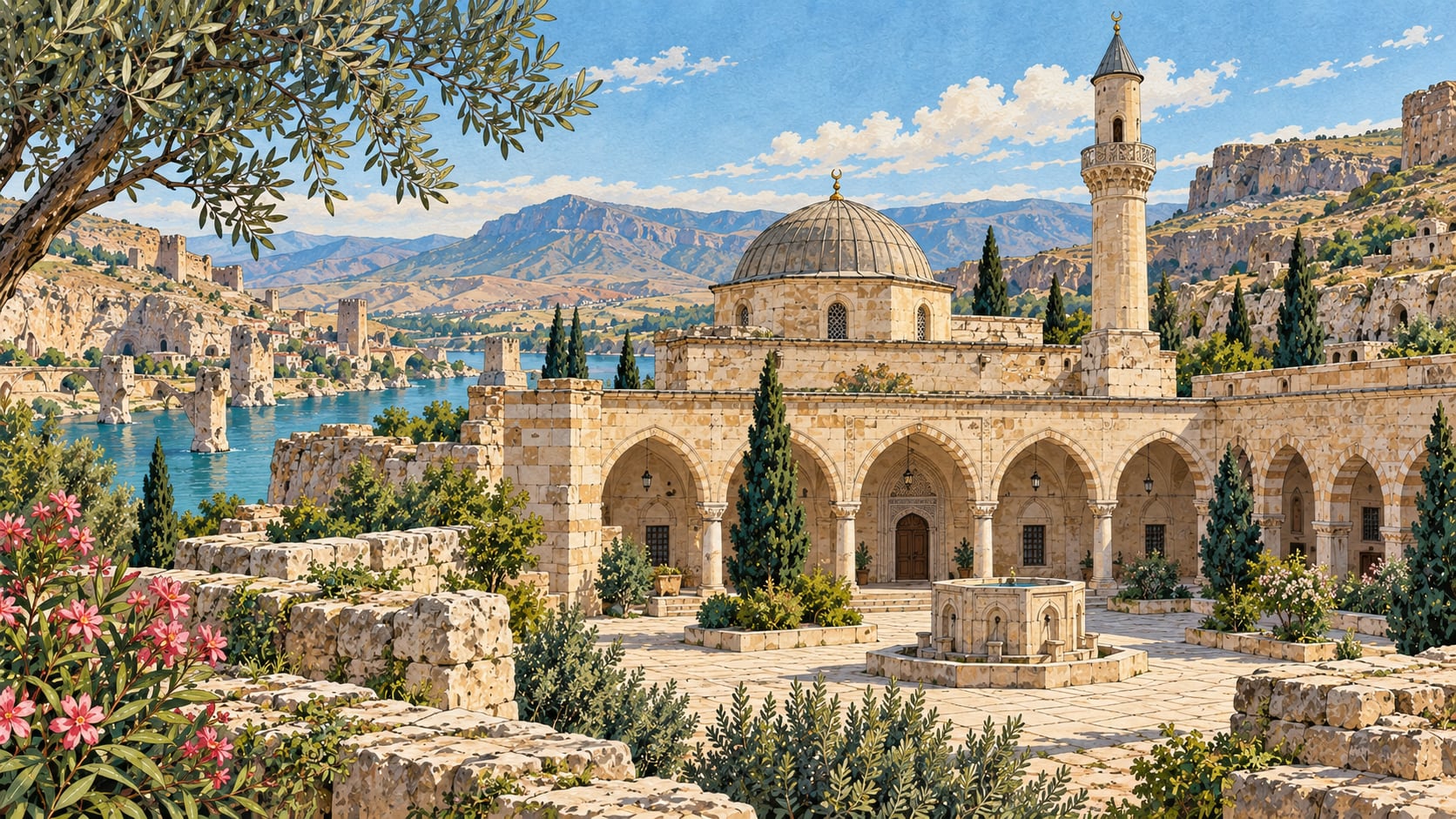 Hasankeyf Great Mosque çizimi, Batman