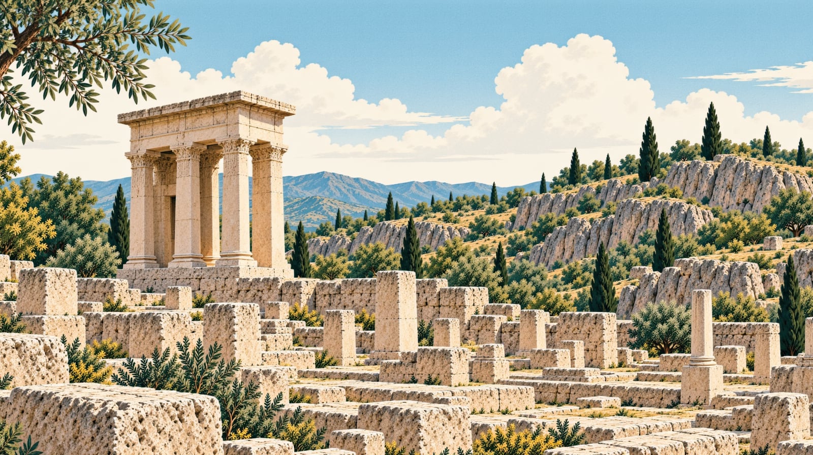 Hasanoğlu Monumental Tomb çizimi, Gaziantep