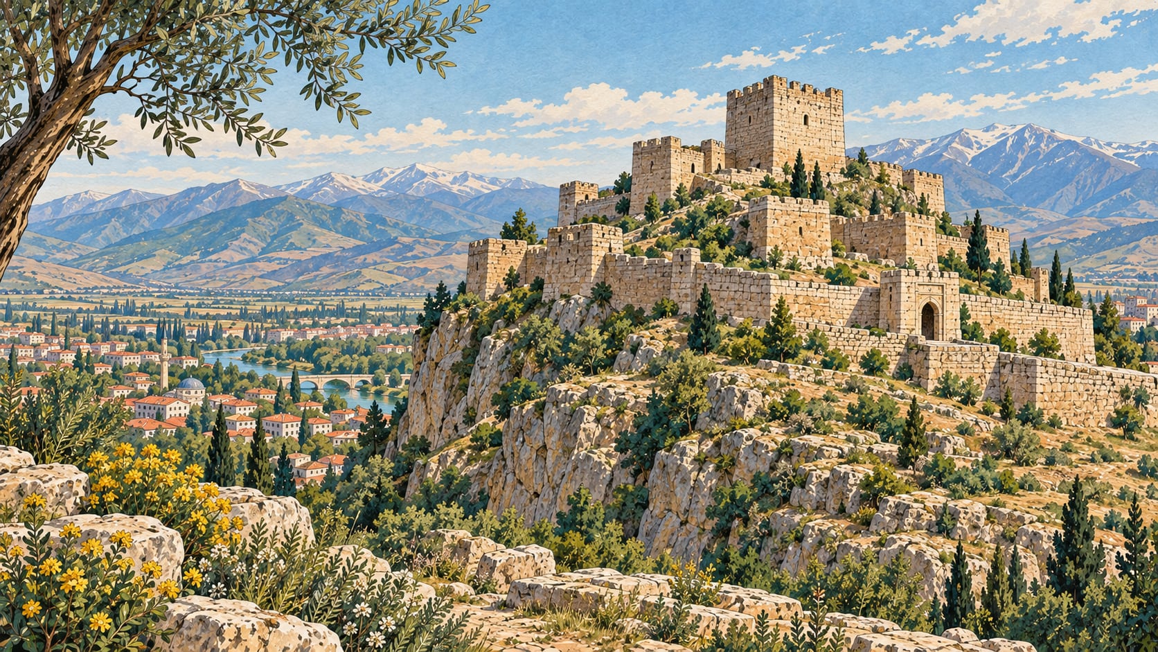 Hasbet Castle çizimi, Muş