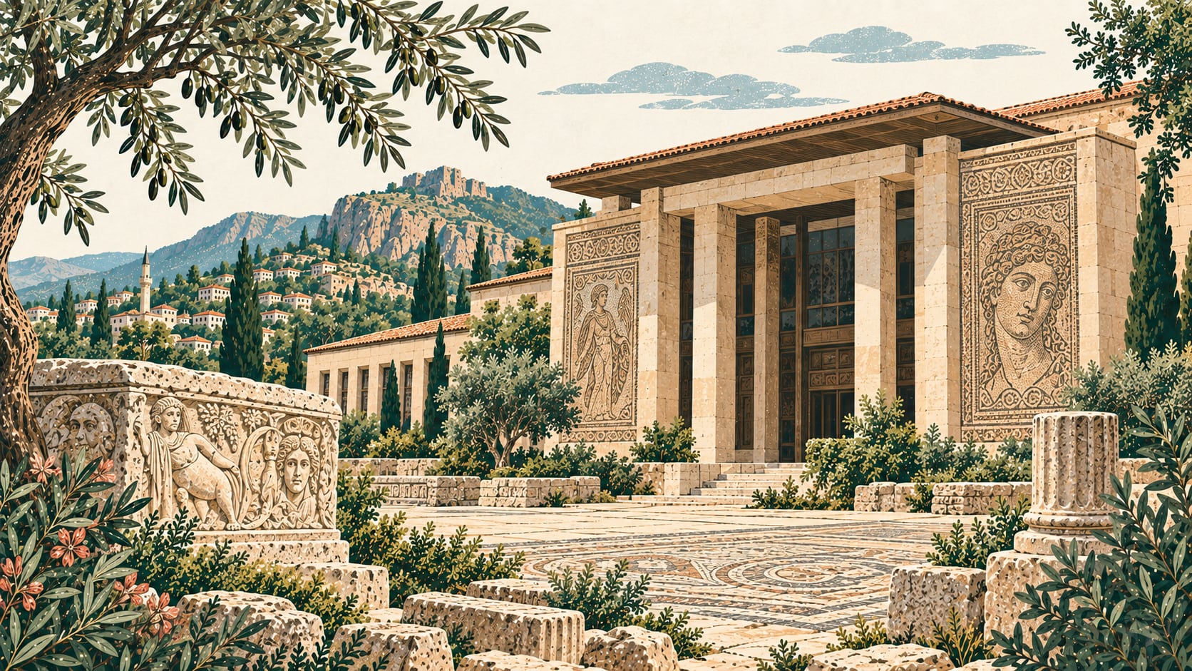 Hatay Arkeoloji Müzesi çizimi, Hatay