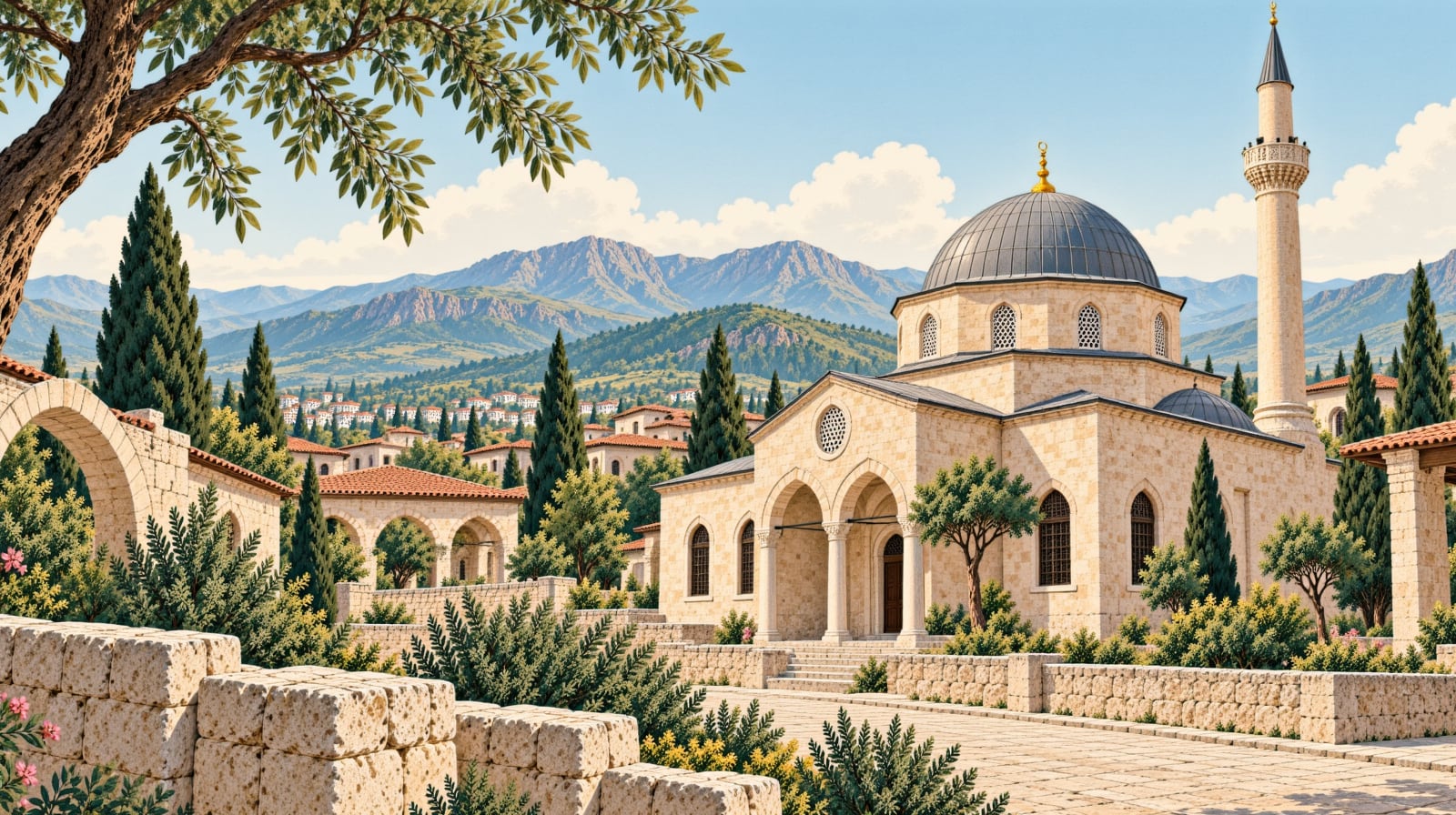 Hatuniye Mosque çizimi, Kahramanmaraş