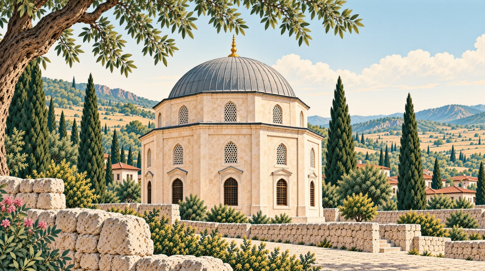 Haydar Çavuş Mosque çizimi, Balıkesir