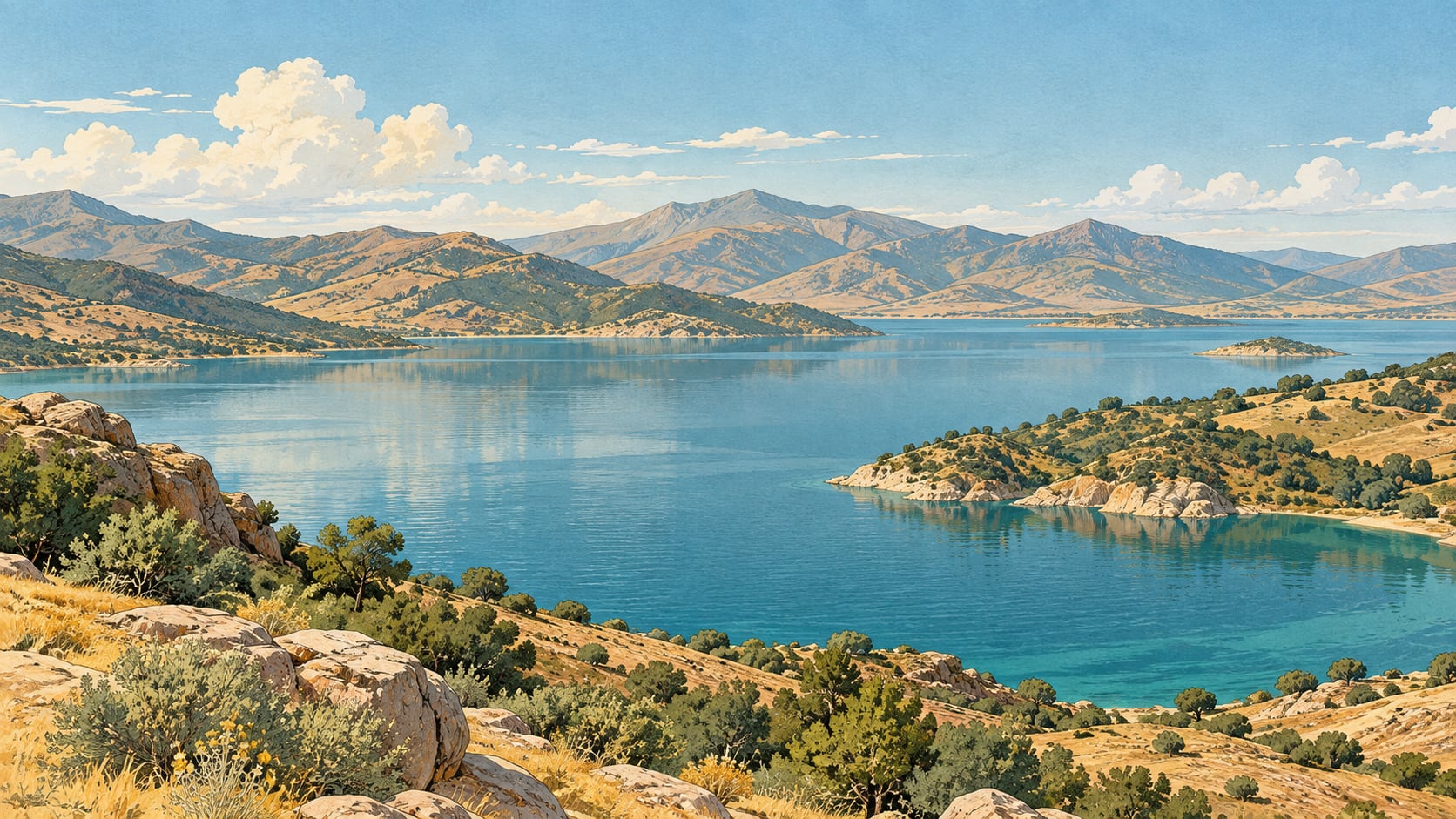 Hazar Lake Nature Park çizimi, Elazığ