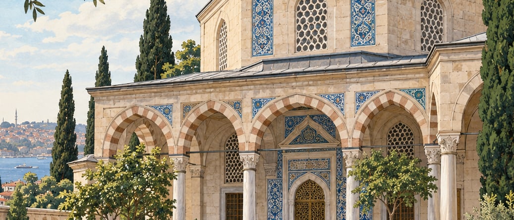 Hekimoğlu Ali Paşa Tomb çizimi, İstanbul
