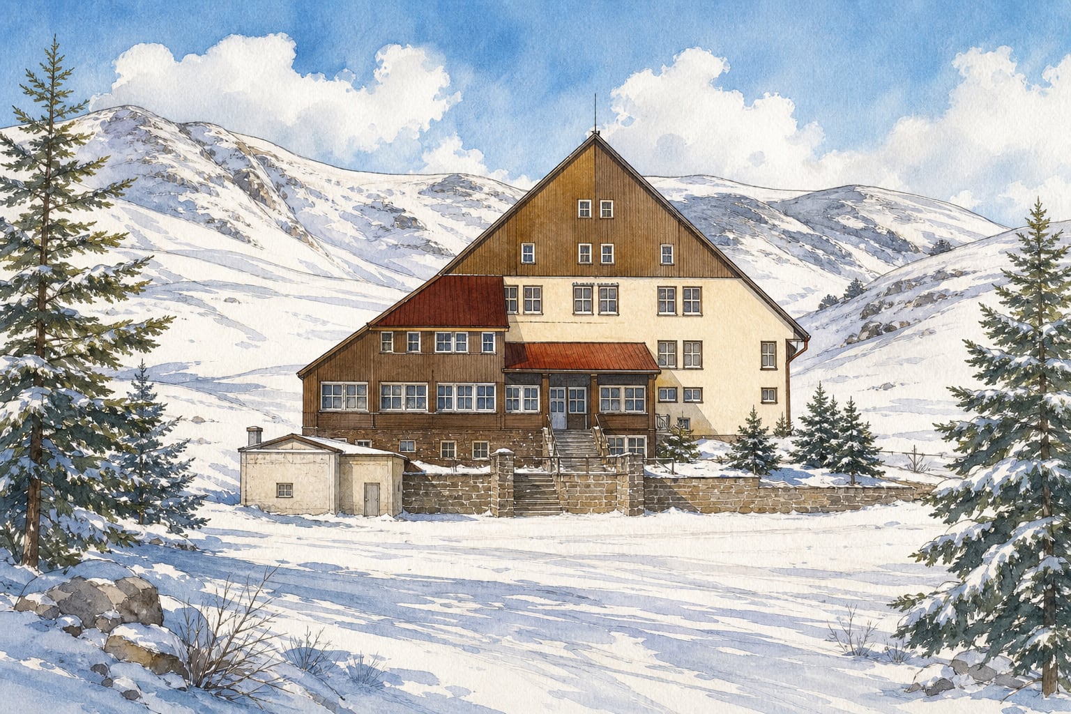 Hesarek Ski Centre çizimi, Bingöl