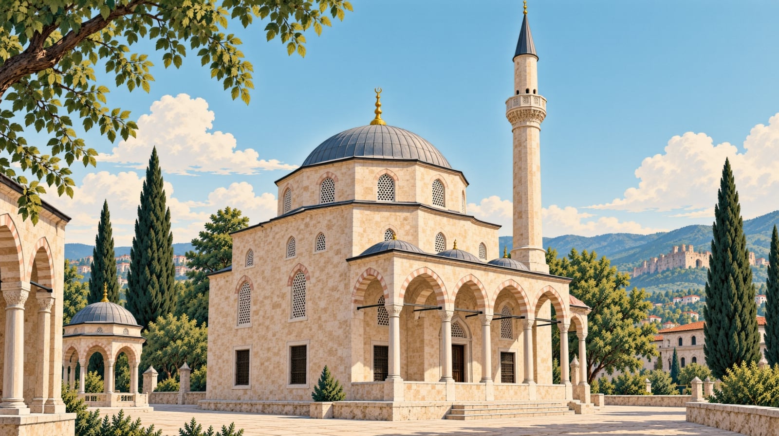 Hıdır Ağa Mosque çizimi, Edirne