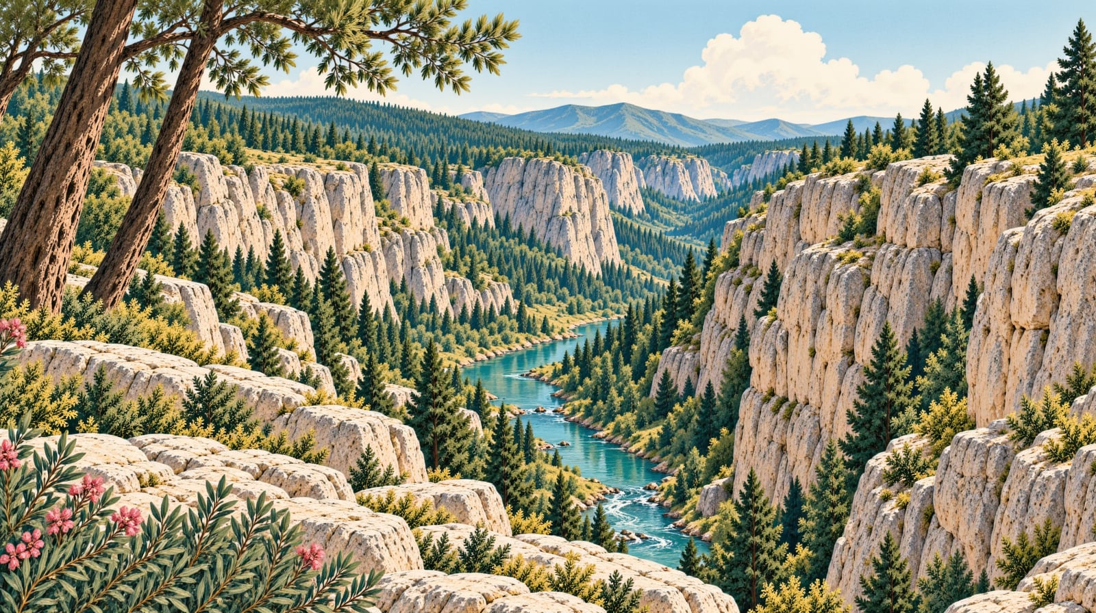 Hınıs Canyon çizimi, Erzurum