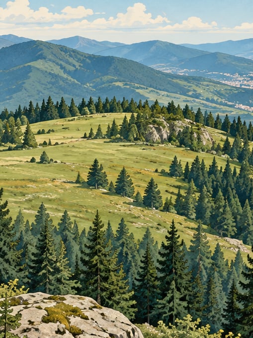 Ilustración: Parque natural de la colina de Hızırilyas, Giresun