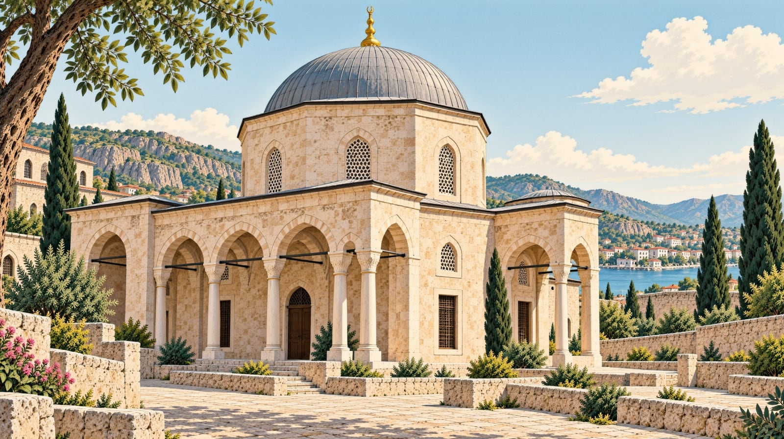 Hoşap Hasan Bey Tomb çizimi, Van