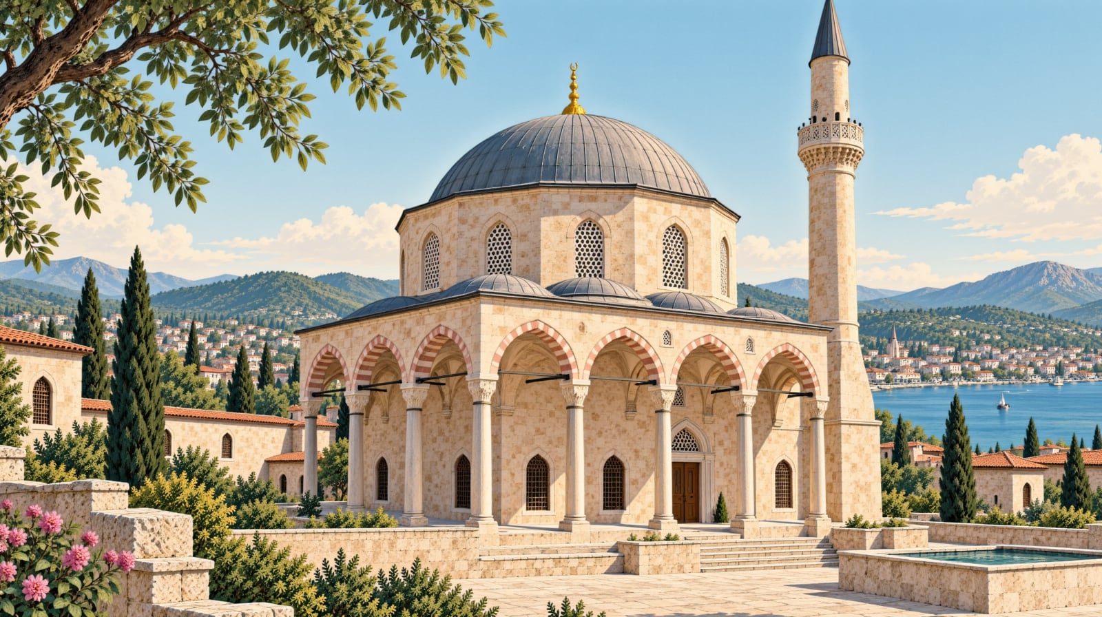 Hoşkadem Mosque çizimi, Eskişehir