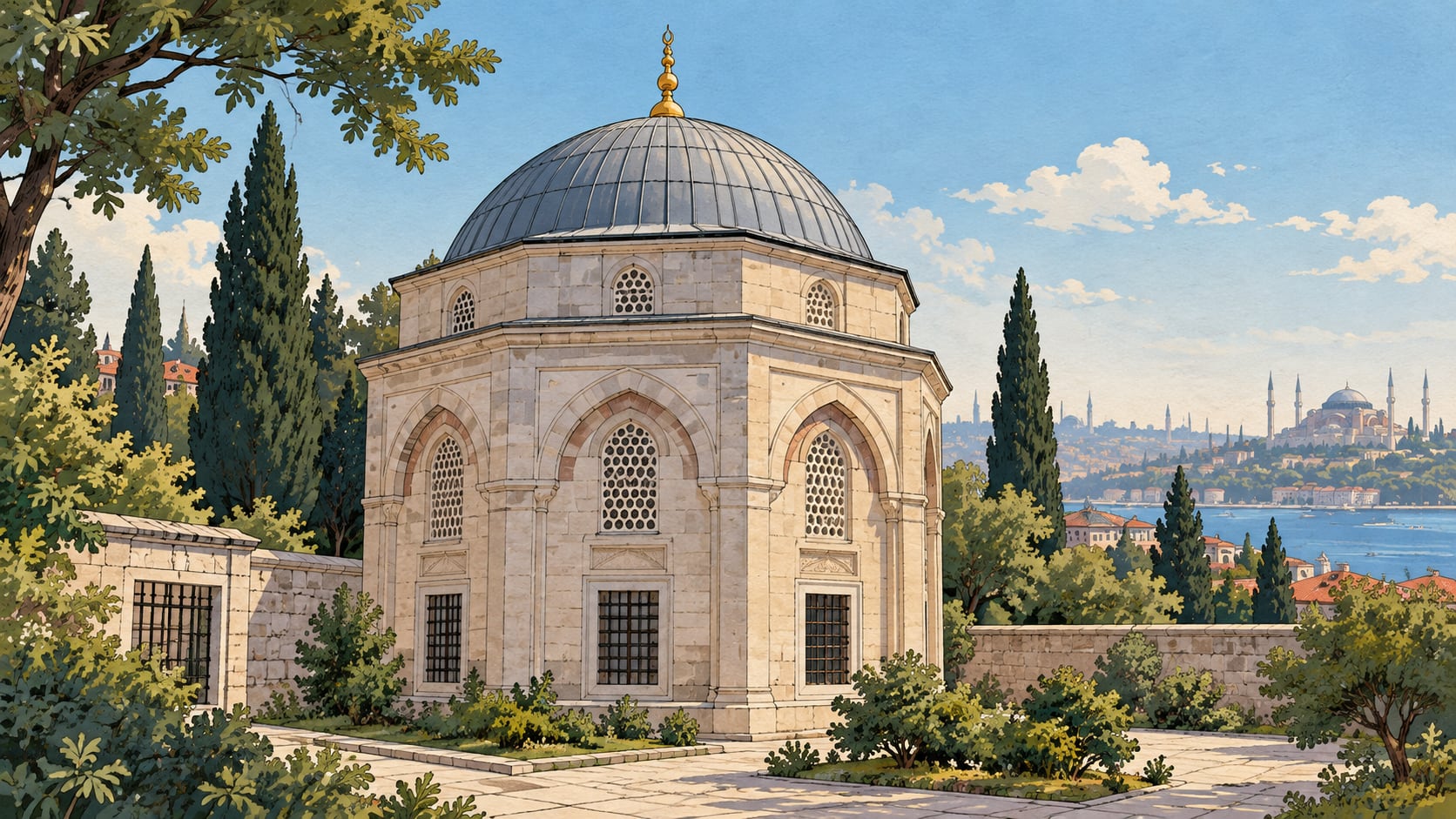 Hubbi Hatun Tomb çizimi, İstanbul