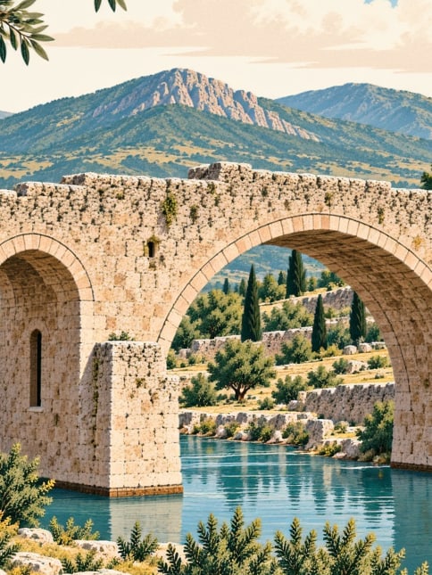 Ilustración: Puente de Hürkan, Van