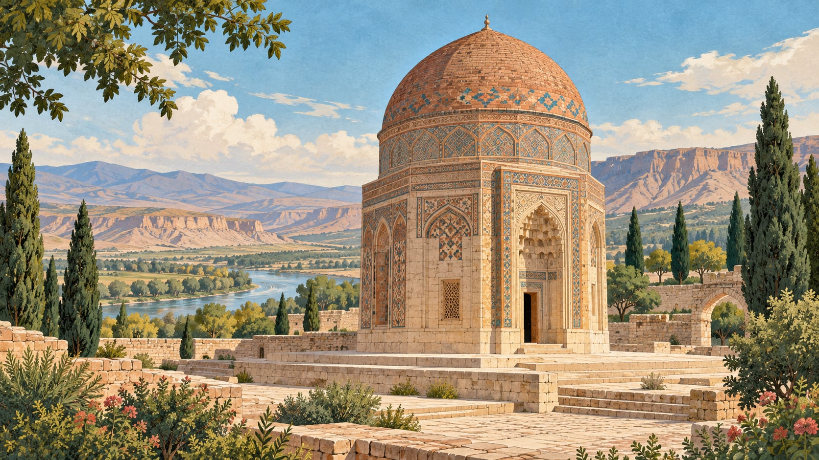 Hüsrev Paşa Mosque çizimi, Eskişehir