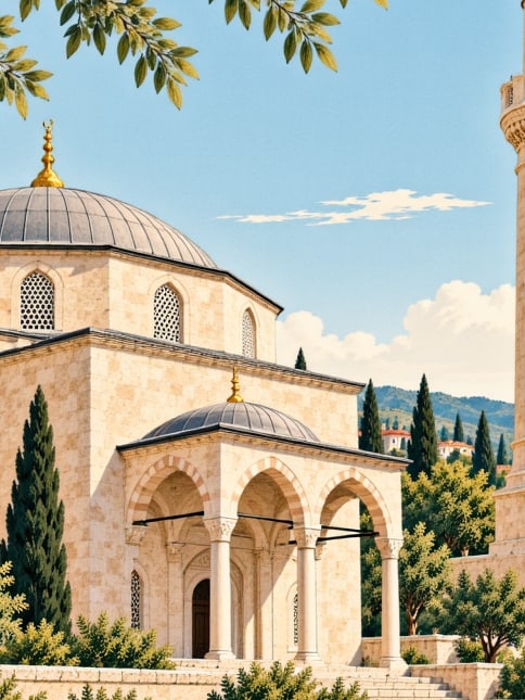 Zeichnung: İbrahim-Bey-Moschee, Batman