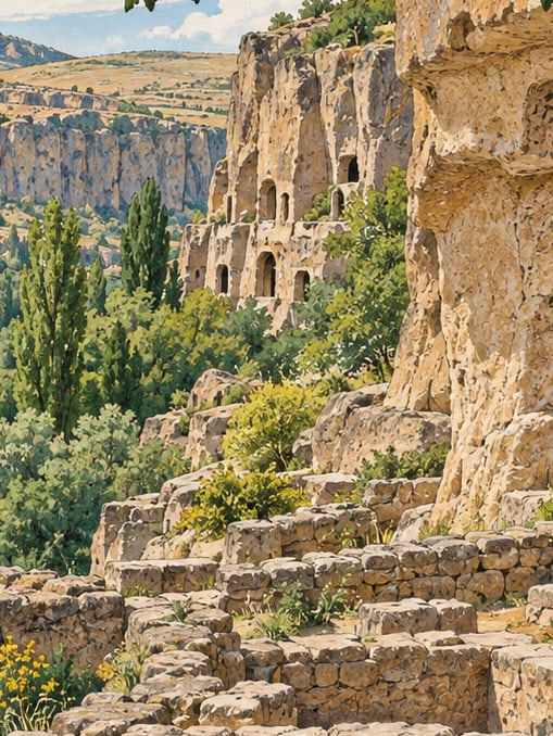 Ihlara Valley Archaeological Site çizimi, Aksaray