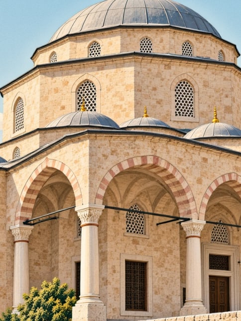Zeichnung: İklime-Hatun-Mescit und -Grabmal, Kahramanmaraş