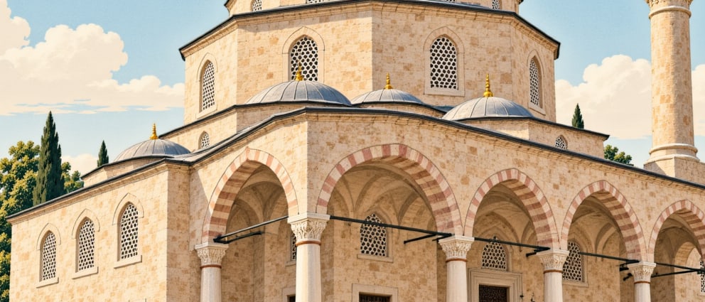 İklime Hatun Masjid and Tomb çizimi, Kahramanmaraş