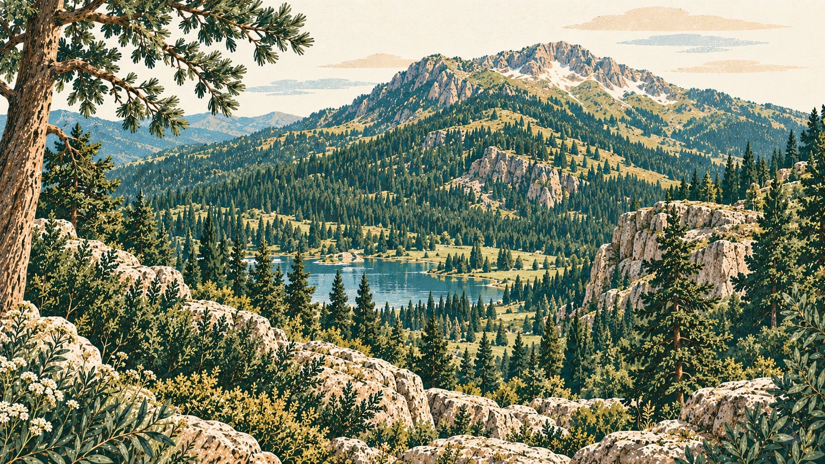 Ilgaz Dağı Milli Parkı çizimi, Kastamonu