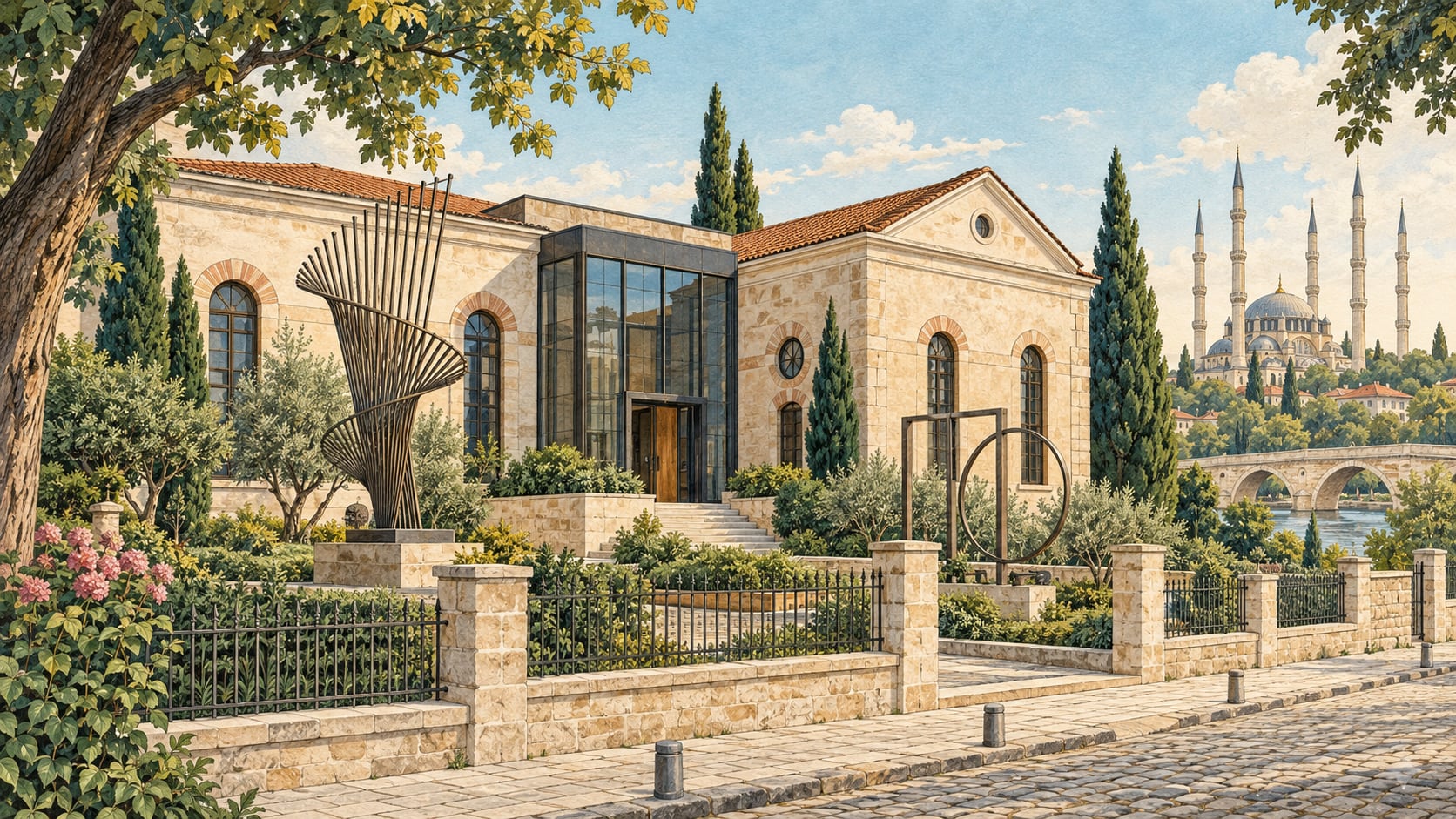 İlhan Koman Sculpture and Painting Museum çizimi, Edirne