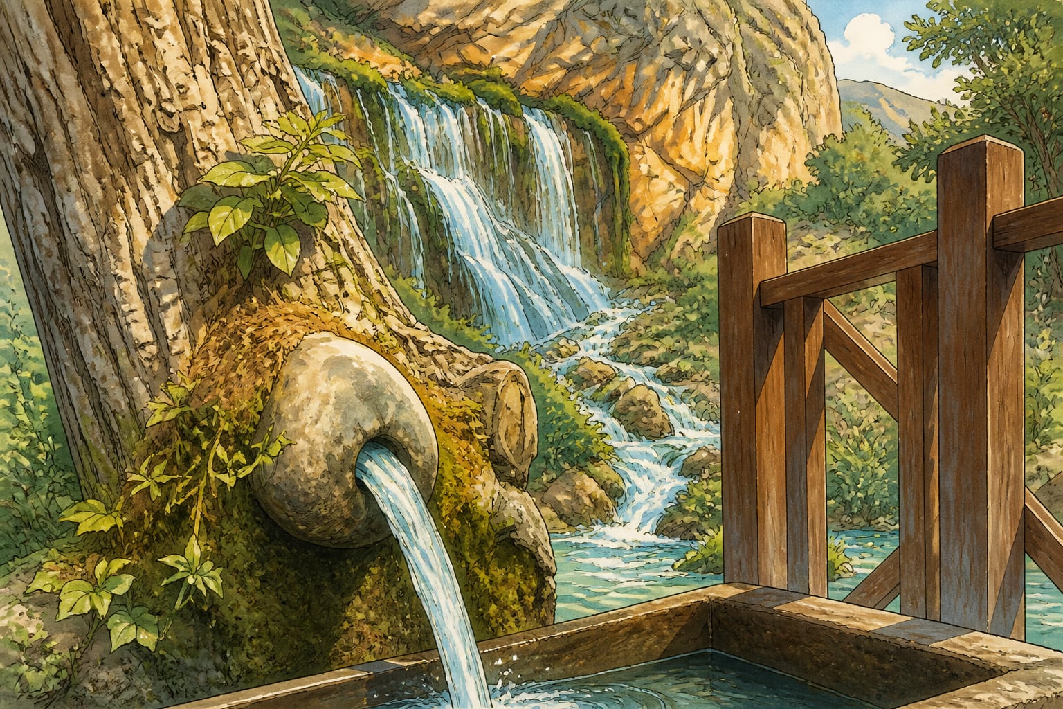Ilısu Hot Spring çizimi, Aksaray