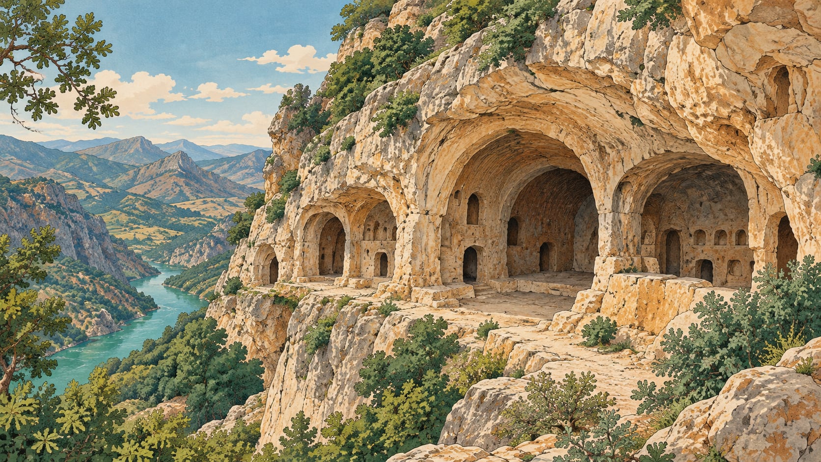 İn Delikleri / Derviş Hücreleri çizimi, Tunceli