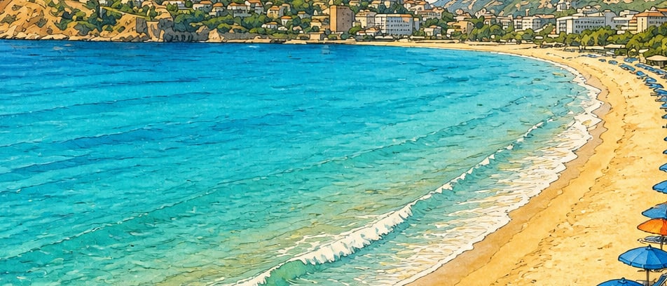 İncekum Beach çizimi, Antalya