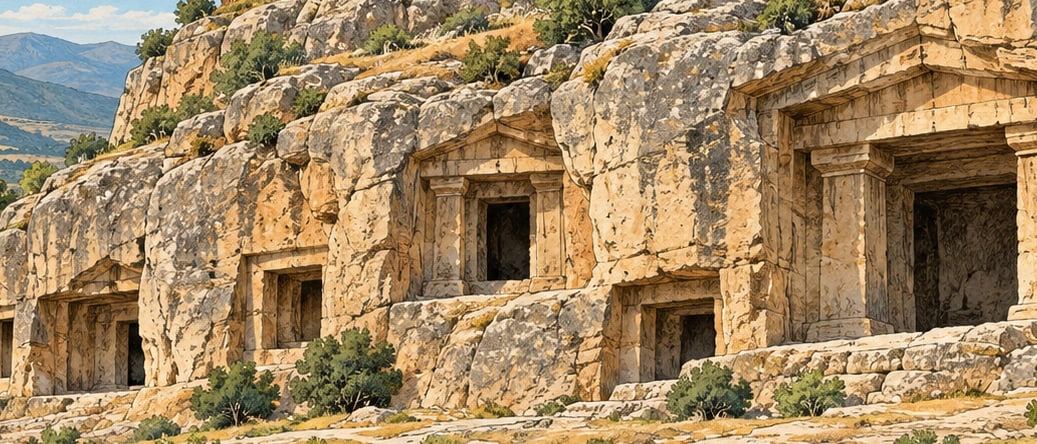 İndağı Rock Tombs çizimi, Çankırı