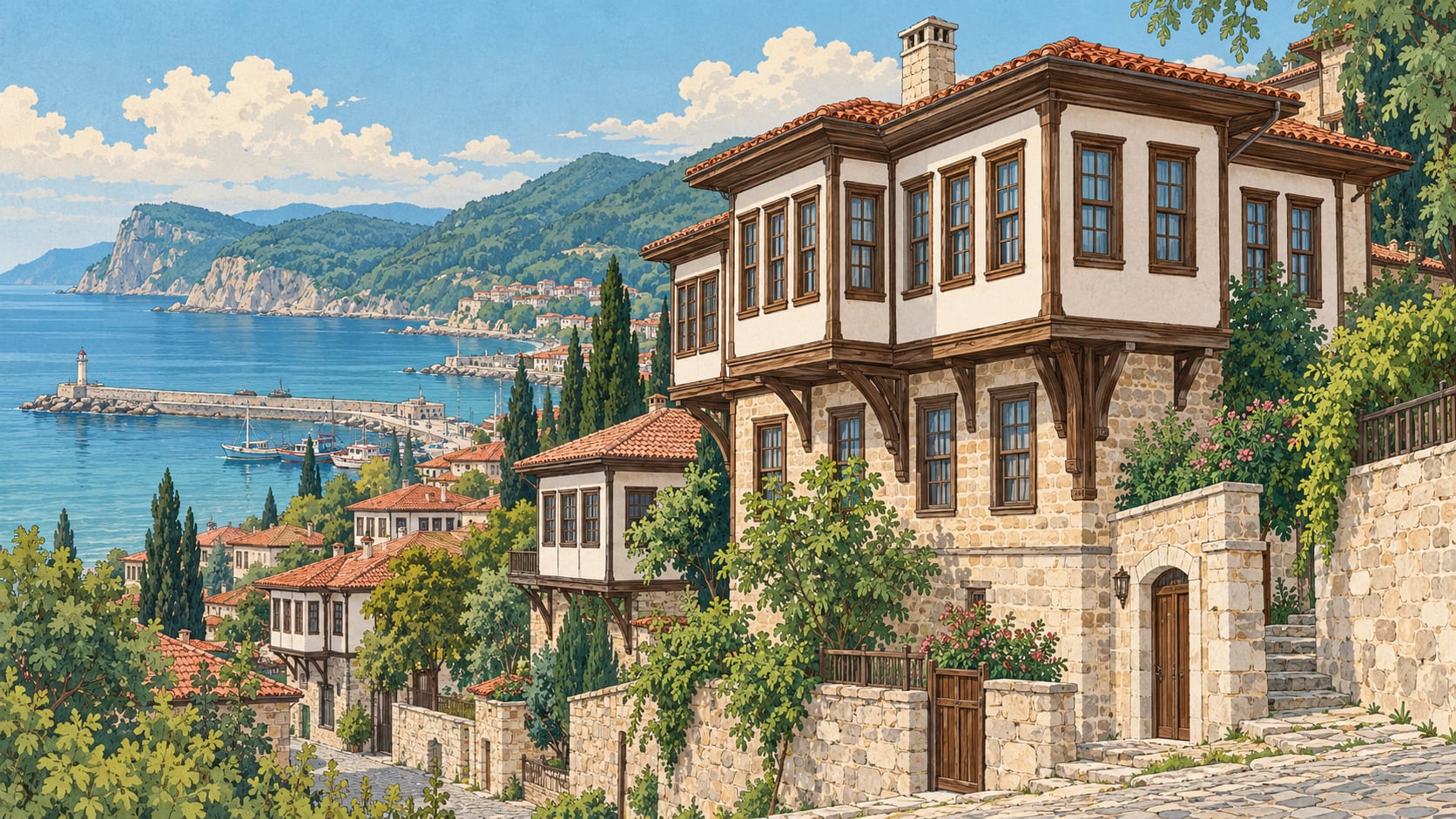 İnebolu Houses and Mansions çizimi, Kastamonu